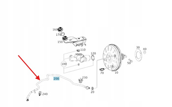 PRZEWÓD PODCIŚNIENIA VACUM DIESEL M651 MERCEDES OE A246430082905