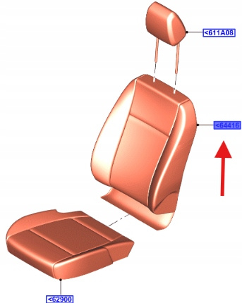 OPARCIE SIEDZENIE PRAWA STR FORD ECOSPORT 17- 2317517 _ AGN15-A64416-HE3ZHE