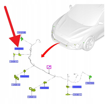CZUJNIKI PARKOWANIA PRZÓD FORD FOCUS 2022- OE 2647846 _ MU5T-15K859-FA