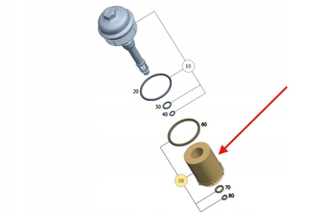FILTR OLEJU Z USZCZELKAMI MERCEDES B W242 W246 W247 C W204 OE A2701800109