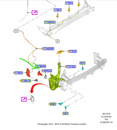 CZUJNIK PŁYNU SPRYSKIWACZY FORD S-MAX GALAXY_5301177_EM2B-17B649-AA