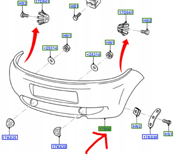 ZDERZAK TYLNY FORD PUMA Mk1 1997-2001 _1139313_V97FB-17862-BDXWAA