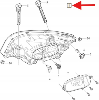REFLEKTOR LAMPA LEWY PRZÓD VOLVO S60 V60 2014- OE 31420115