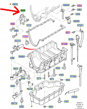 UCHWYT CZUJNIKA POŁOŻENIA WAŁU KOROBOWEGO 1.8 TDCI 1357989 _ 1S4Q-6023-AB