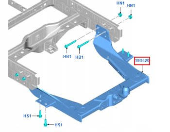 WSPORNIK HOLOWNICZY FORD TRANSIT 2014- 19- 1879237 _ BK31-19D520-ED