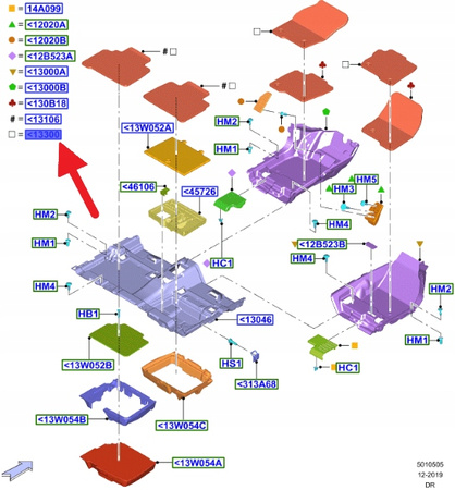 DYWANIKI WELUROWE KPL FORD SMAX GALAXY 2016- OE 2183963 _ GM2B-R130D00-FB