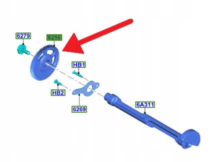 KOŁO ZĘBATE ROZRZĄDU BALANSOWY 1.5 EB KUGA 2020- 2249224 _ JX6G-6A264-BA