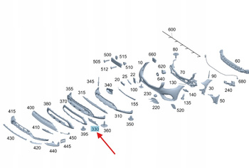 ZAŚLEPKA KRATKA ZDERZAKA PRAWY PRZÓD MERCEDES GLC W253 OE A2538855200