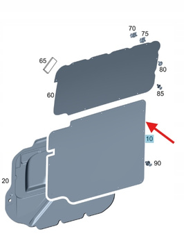 OKŁADZINA DRZWI PRZESUWNYCH LEWA DOLNA MERCEDES VITO W447 OE A4477372260