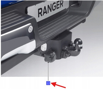 WIĄZKA HAKA GNIAZDO 13 PIN FORD RANGER MK5 2011- 2526435 _ A66SX-15A416-DNB