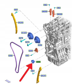 KOŁO ZĘBATE WAŁU KORBOWEGO 2.0 2.3 EB FOCUS KUGA 20- 2250474 _ K2GE-6306-AA