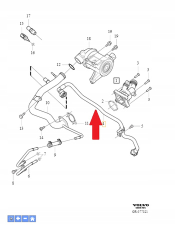Przewód chłodnicy Volvo OE 31368673 / 32382362