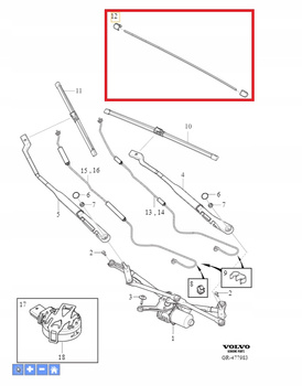 Wkład gumek wycieraczek Volvo OE 31693569