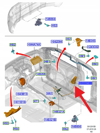 PODUSZKA POWIETRZNA FOTELA LEWA FORD RANGER 11- 2317966 _ AB39-21611D11-AF