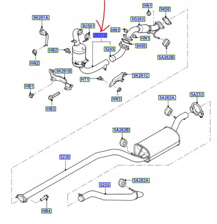 KATALIZATOR FORD 1.6L TDCi FOCUS Mk2 C-MAX Mk1