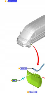 CHLAPACZ PRZEDNI LEWY FORD TRANSIT 2014- 2019- 2347425 _ BK31-16A267-DB5JA6