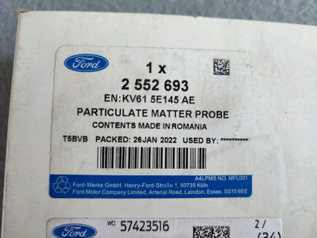 CZUJNIK SONDA NOX FORD OE 1.5 ECOBLUE 2552693 KV615-E145-AE