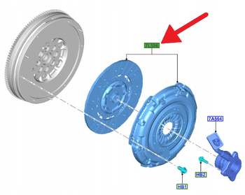 ZESTAW SPRZĘGŁA 2.0L ECOBLUE FOCUS EDGE KUGA SMAX 2492421 _ HG91-7540-AB