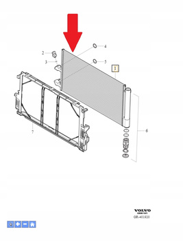 Volvo skraplacz, chłodnica klimatyzacji Volvo OE 32339857