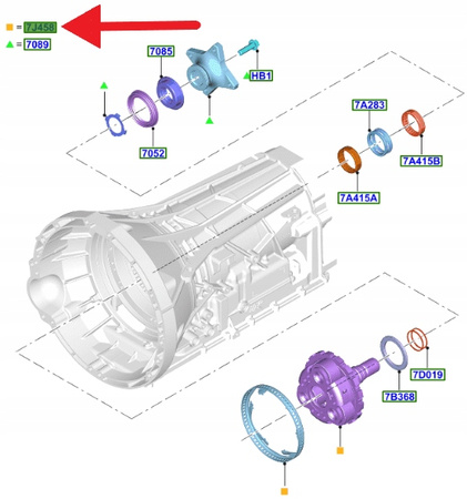 WAŁ ODBIORU MOCY SKRZYNI 10R80 FORD MUSTANG 17- 23- 2115985 _ HL3P-7P198-GB