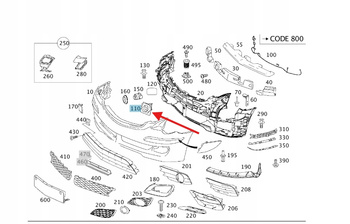 MOCOWANIE CZUJNIKA PDC PRZÓD MERCEDES R W251 OE A25188016149999