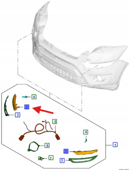LED DO JAZDY DZIENNEJ PRAWY FORD KUGA MK1 2008- 1754922 _ BV41-13D272-AA