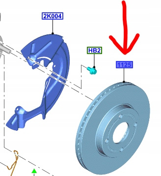 TARCZE HAMULCOWE PRZÓD FORD FIESTA Mk8 2017- _2095058_H1BC-1125-A1A