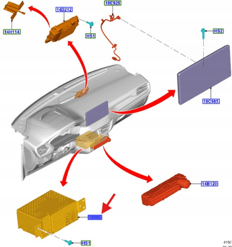 RADIO FORD OE FOCUS 2019- 2024 KUGA 2020- 2024 2628162 _ MX6T-18K810-ZA