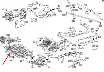 OSŁONA POD ZDERZAK MERCEDES S 560 W217 4MATIC OE A2175201500