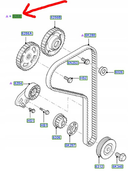 ZESTAW PASKA ROZRZĄDU FORD FIESTA Mk5 PUMA Mk1 1.7 ZETEC _1203767_1N3J-6268-AA