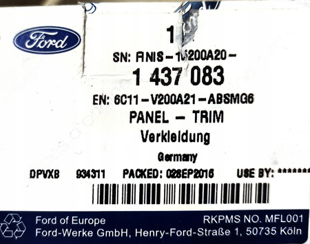 STOPIEŃ ZDERZAKA LEWY FORD TRANSIT Mk6 2006-2011 _ 1437083 _ 6C11-V200A21-ABSMG6