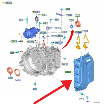 MISA SKRZYNI BIEGÓW AUTOMAT 8F24 FORD KUGA FOCUS 2280184 _ J1KP-7G004-AC