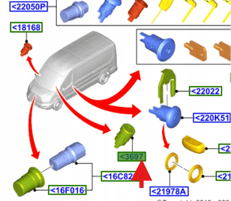 BĘBEN ZAMKA STACYJKI TRANSIT 14- CUSTOM 2012- OE 2363729 _ BK21-3697-AD