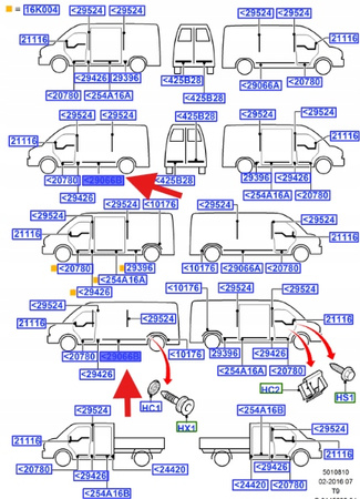 LISTWA NADWOZIA LEWA TRANSIT MK6 2006- 10 OE 1373403 _ YC15-V29067-AFM5AB