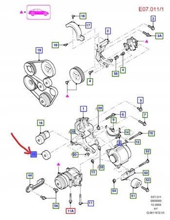 ROLKA PROWADZĄCA FORD ESCORT FIESTA SCORPIOGRANADA_6200285_928F-19A216-AA