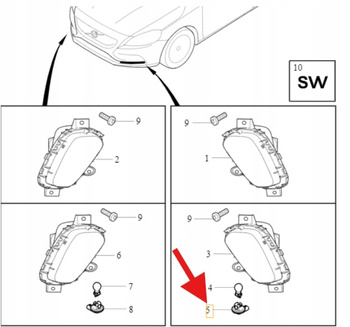 GNIAZDO OPRAWKA ŻARÓWKI ŚWIATEŁ JAZDY DZIENNEJ DRL VOLVO V40 OE 31335837