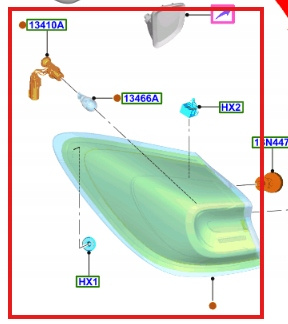 LAMPA TYLNA LEWA ZEWN FORD PUMA MK2 2019- 2437270 _ L1TB-13405-AC
