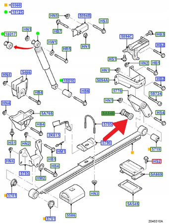 TULEJA RESORU TYŁ FORD TRANSIT 2006- 14- OE 1526483 _ 6C11-5A546-AB