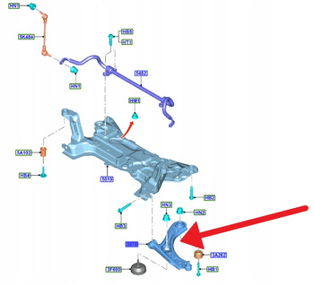 WAHACZ LEWY PRZÓD 1.0 EB 1.5 EB FORD FOCUS 2018- 2216267 _ JX61-3A424-CEB
