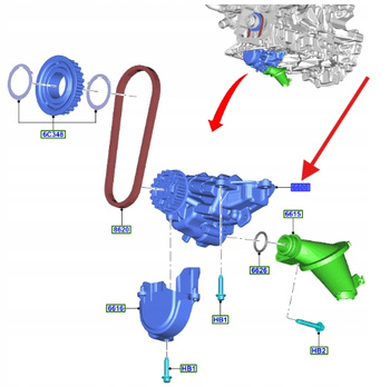 POMPA OLEJOWA FORD RANGER TRANSIT 2.0 ECOBLUE 2656117 _ PZ3Q-6600-AB