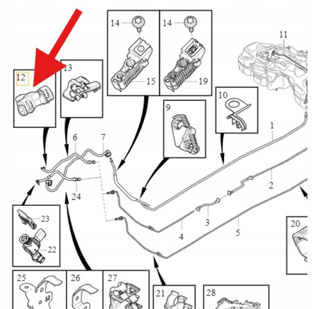 CZUJNIK CIŚNIENIA PALIWA 2.0 D4 B4 VOLVO XC90 S90 V90 XC60 XC40 OE 32363464