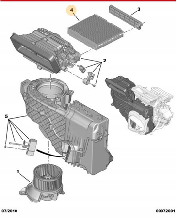 Filtr przeciwpyłkowy Citroen Nemo OE 1611636680