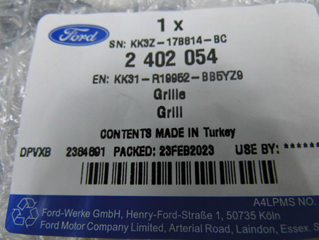 RAMKA HALOGENU PRAWA FORD TRANSIT Mk8 2019- 2402054 _ KK31-R19952-BB5YZ9