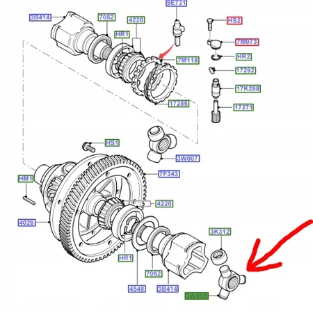 KRZYŻAK PRZEGUBU NAPĘDOWEGO FOCUS I RS MONDEO 2000 4125590 _ 1S7W-3W008-AA