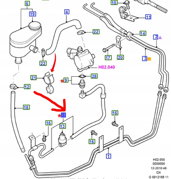 PRZEWÓD POMPY WSPOMAGANIA FORD FIESTA 1995-1997 OE _ 1000017 _ 96FB-3A569-EA