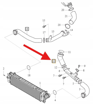 PRZEWÓD RURA KOLANKO INTERCOOLERA 2.0 D4 B4 VOLVO XC40 EX40 OE 32224400