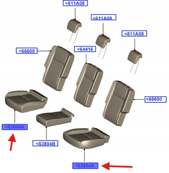 POKRYCIE SIEDZENIA TYLNA FORD C-MAX MK2 2010- 1915035 _ AM51-R63805-NB1FI2