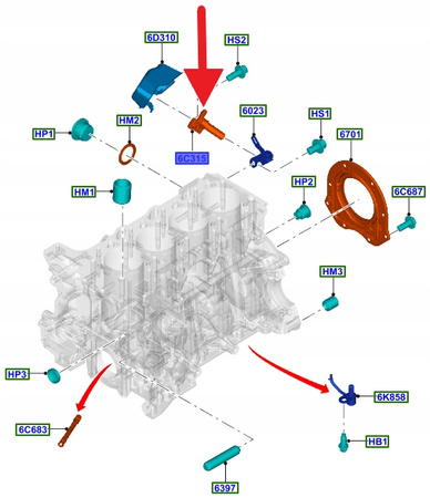 CZUJNIK POŁOŻENIA WAŁU KORBOWEGO 2.2 3.2 D RANGER 2011482 _ BK21-6D315-BA