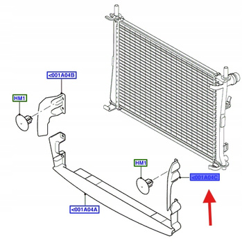 DEFLEKTOR LEWA STRONA FIESTA 01-08 FUSION 2001-12 1215021 _ 2N1H-A001A04-CB