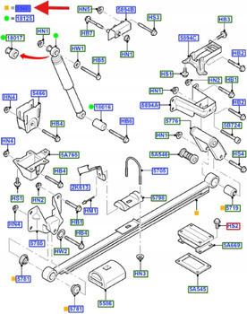 SPRĘŻYNA TYLNA Z DWOMA PŁATAMI FORD TRANSIT MK6 1788915 _ 6C11-5560-FF